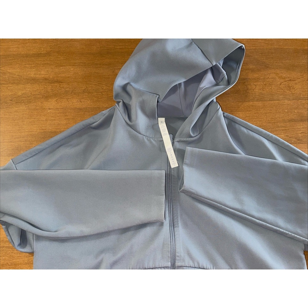 Lululemon Athletic Spell Out Hoodie Jacket Women 10 Gray Blue - Picture 6 of 14